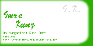 imre kunz business card